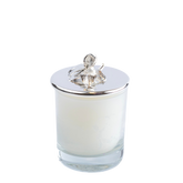 Porta vela com orquídea